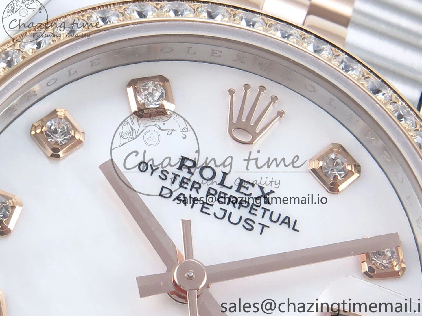 MiroTime 0324 DateJust 31 278381RBR ARF 1:1 Best Edition 904L Steel White Diamonds Dial Diamonds Bezel on SS RG Jubilee Bracelet ETA Versatile 392